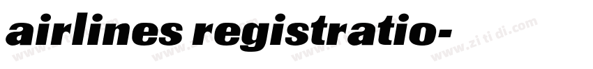 airlines registratio字体转换